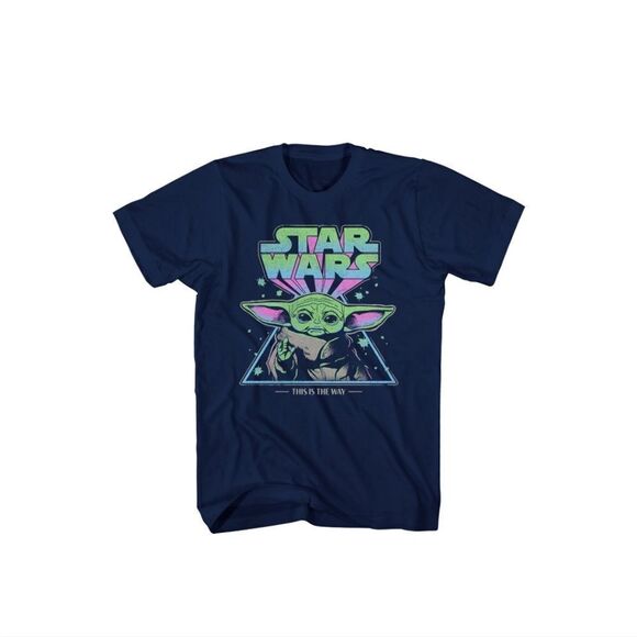 NWT BOY'S Star Wars short sleeve T-Shirt "This Is The Way" Baby Yoda size xs4/5 - Picture 4 of 5